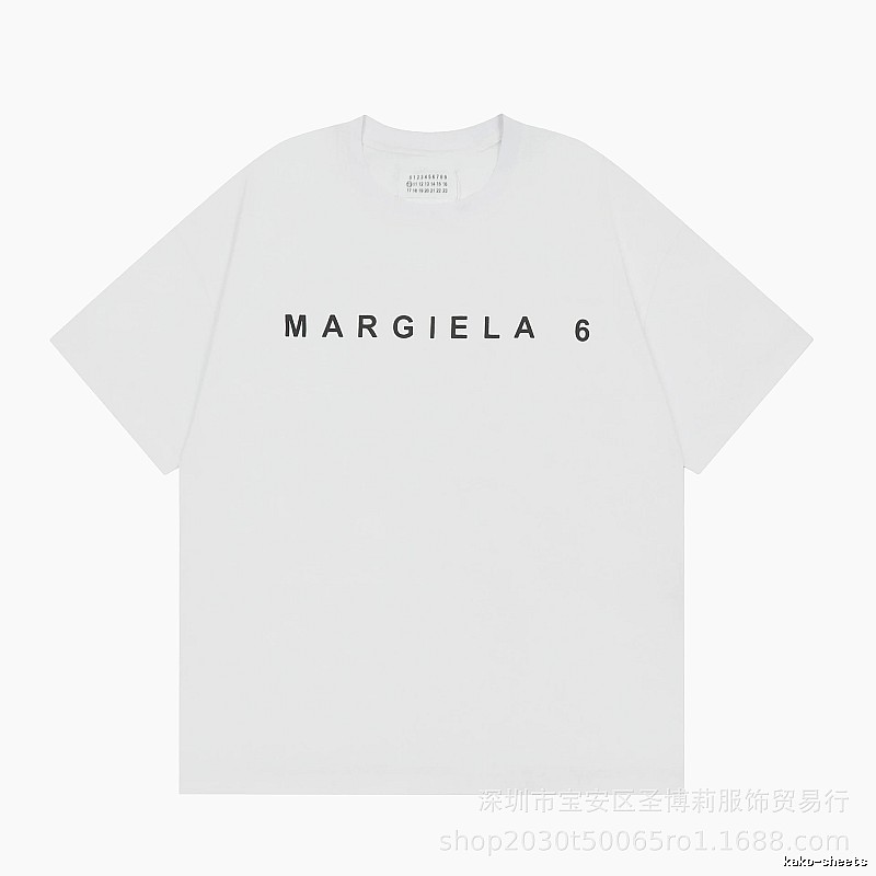 Maison Margiela MM6 Minimalist Style White Short Sleeve T-shirt
