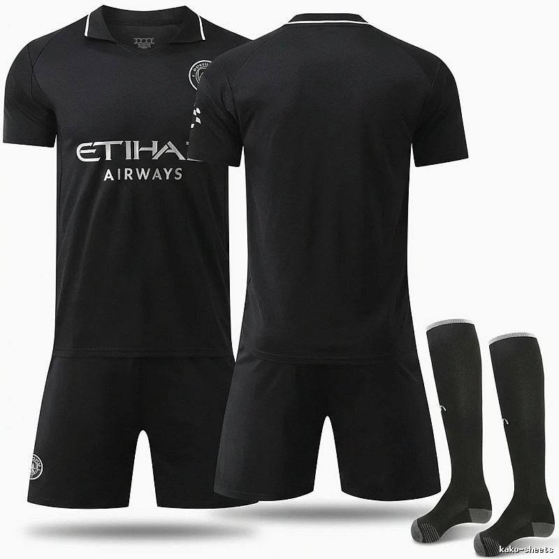 MCFC Black Sporty Style Jersey