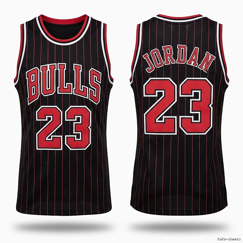 Michael Jordan No. 23 black and red jersey