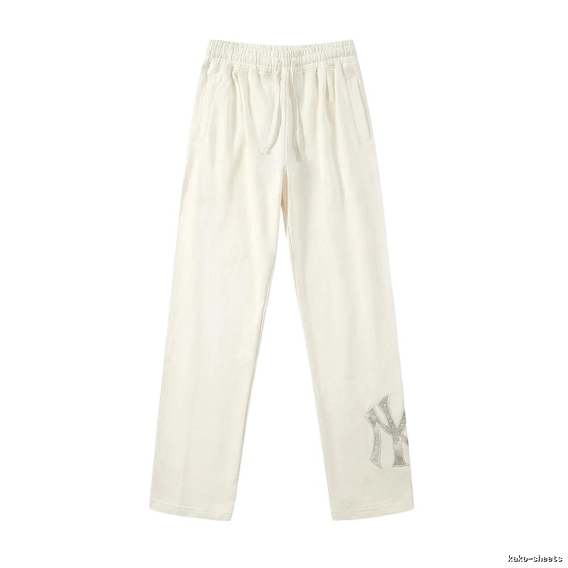 MLB casual style white long trousers