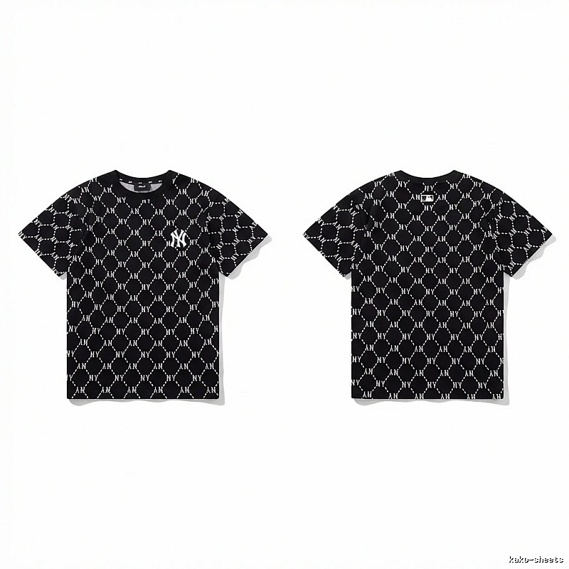 MLB full - print style black T - shirt