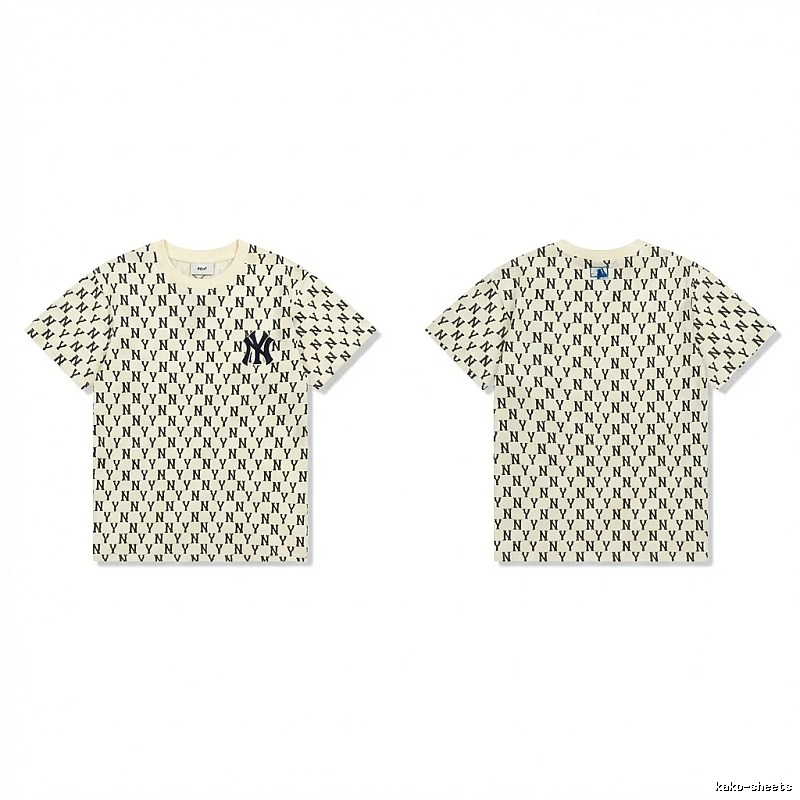 MLB full-print trendy style white T-shirt