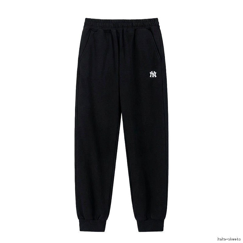 MLB large logo casual style black pants