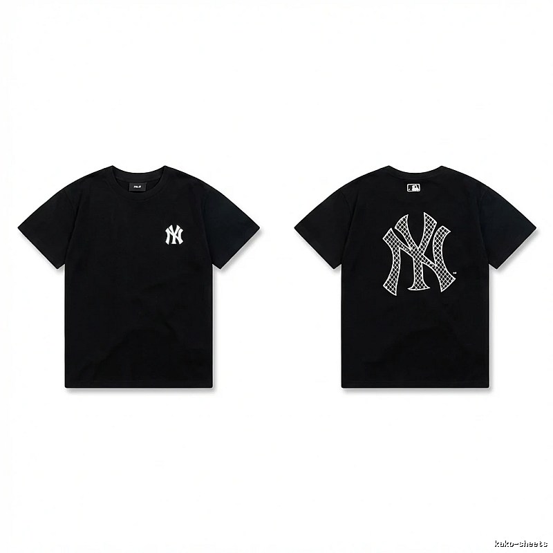 MLB NY Series Trendy and Cool Style Black T-shirt