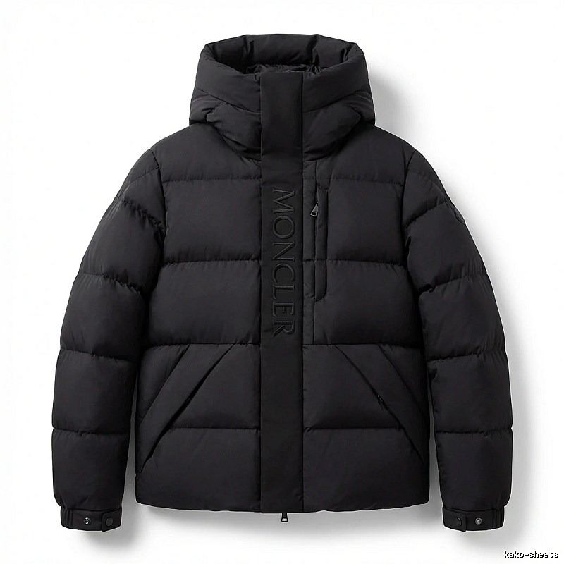 Moncler black minimalist style down jacket