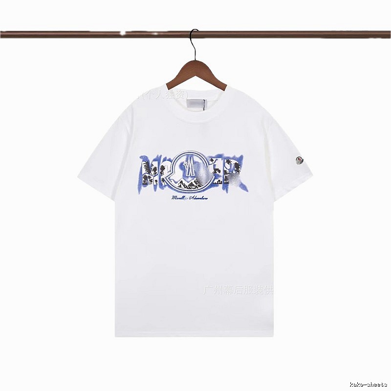 Moncler Casual Printed White Short-sleeve T-shirt