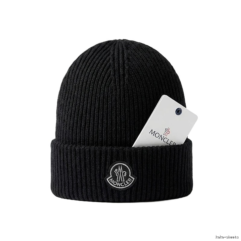 Moncler classic black knitted hat