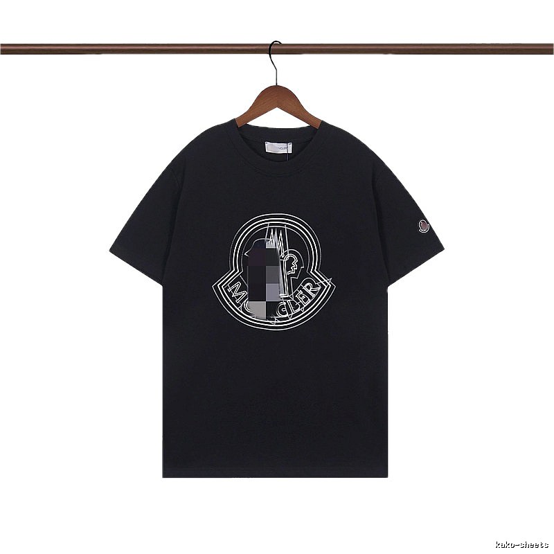 Moncler Classic Logo Casual Black Short-sleeve T-shirt