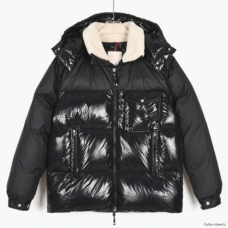 Moncler Glossy and Trendy Black Down Jacket
