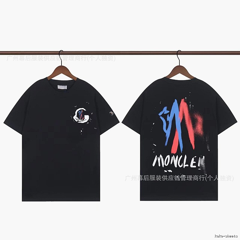 Moncler Graffiti Street Style Black T-Shirt