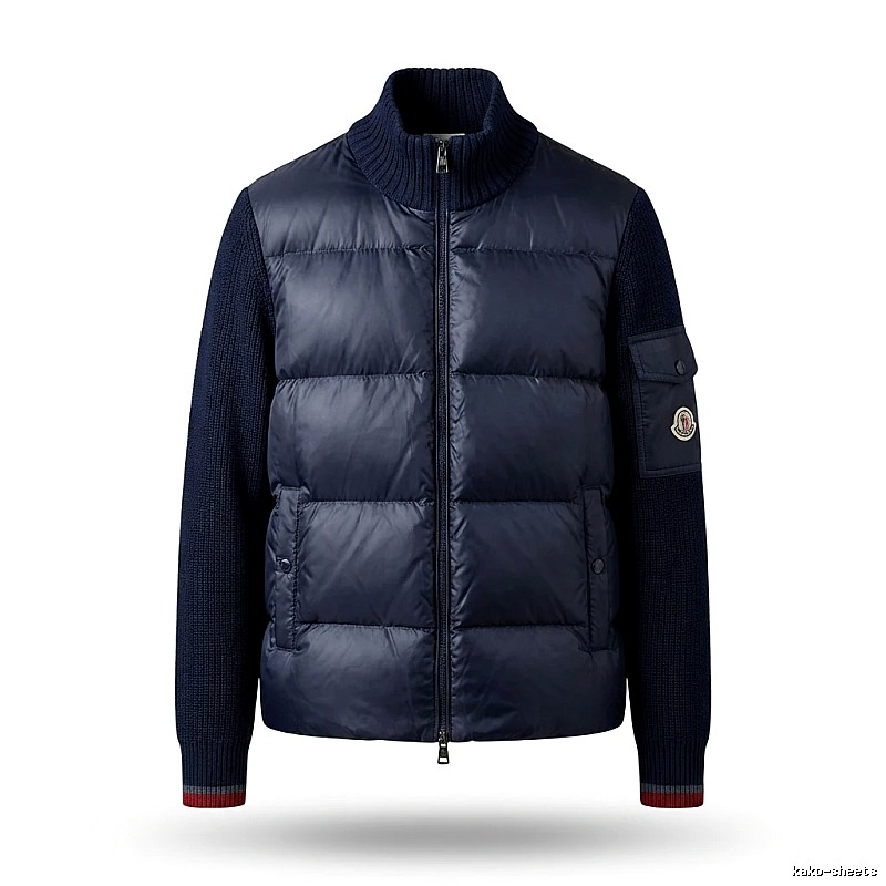 Moncler knitted and spliced down jacket