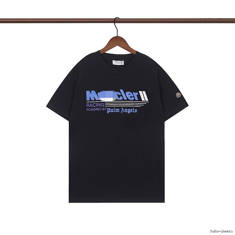 Moncler Racing Co-branded Street Style Black Short-sleeve T-shirt