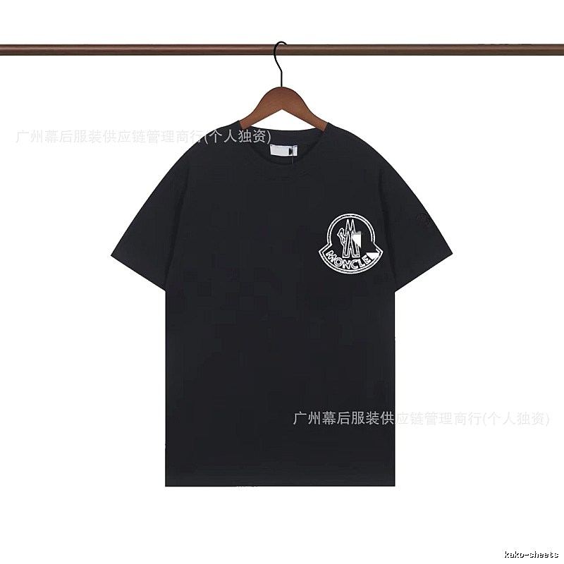 Moncler Trendy Printed Black T-Shirt