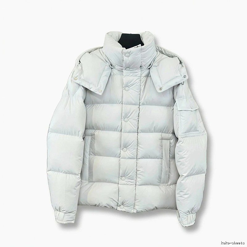 Moncler's classic white down jacket.