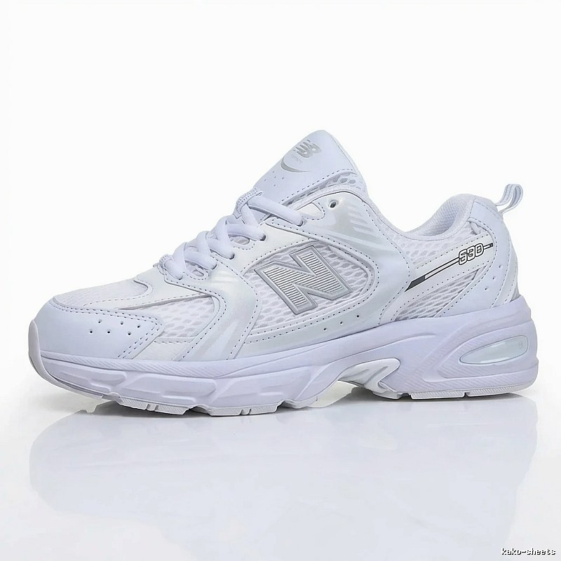 New Balance 530 retro-style white shoes