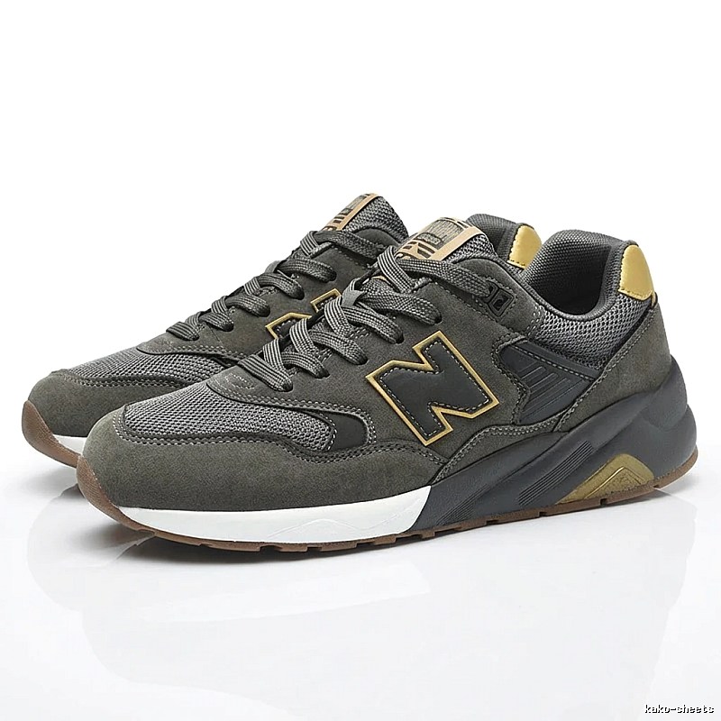 New Balance retro-style gray-brown sports shoes