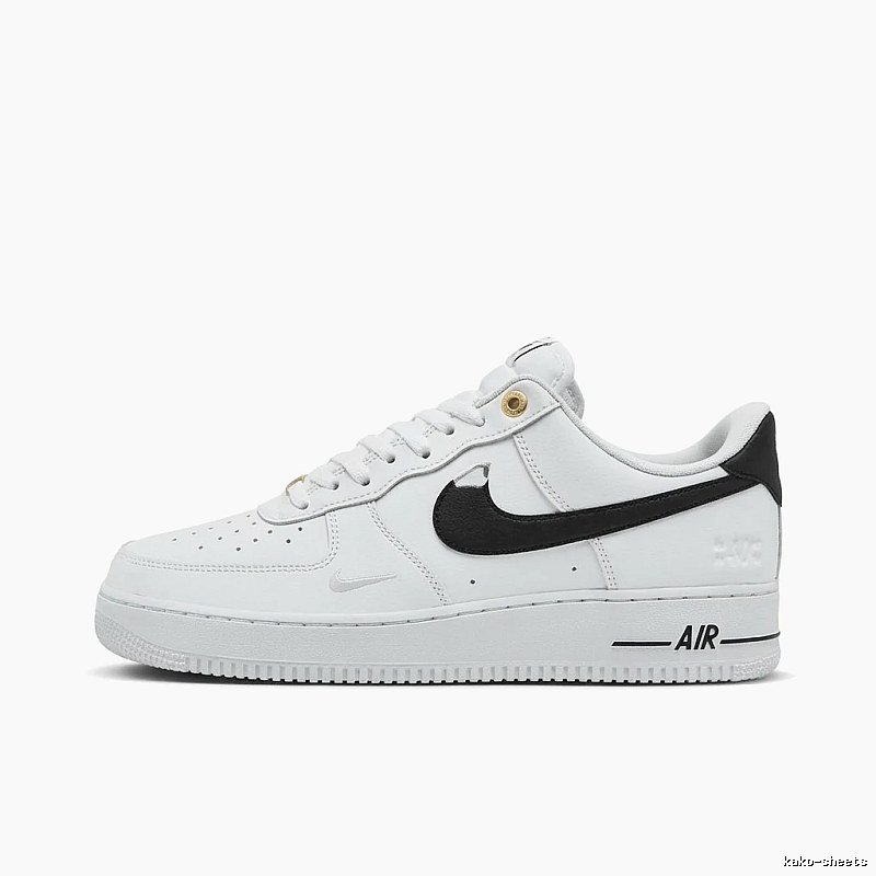 Nike Air Force 1 Black and White Trendy Shoes
