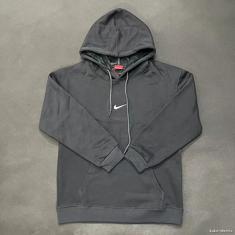 Nike Small-Logo Detail Gray Zip Hoodie Downtown Style Swoosh