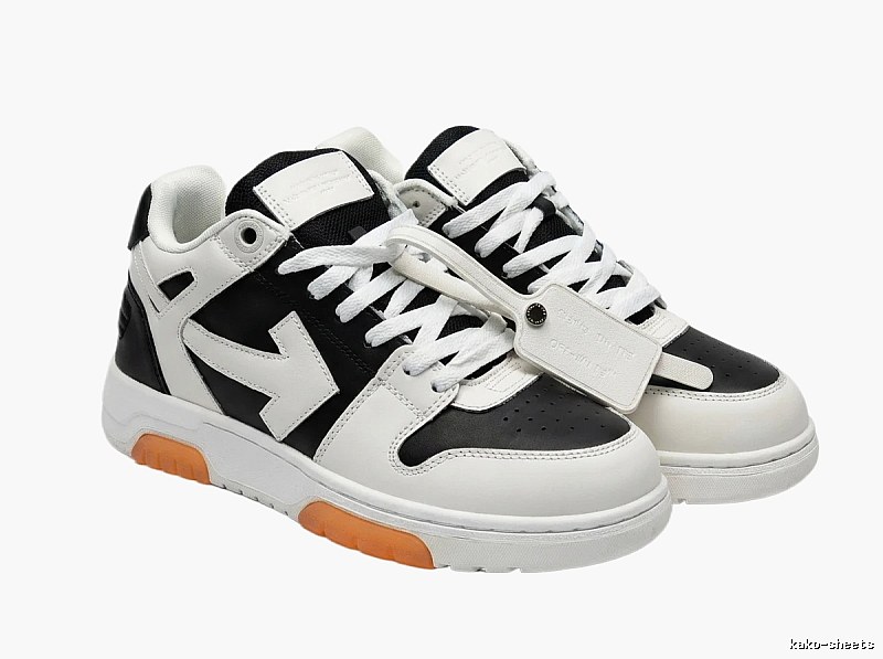 Off-White casual black and white sports shoes