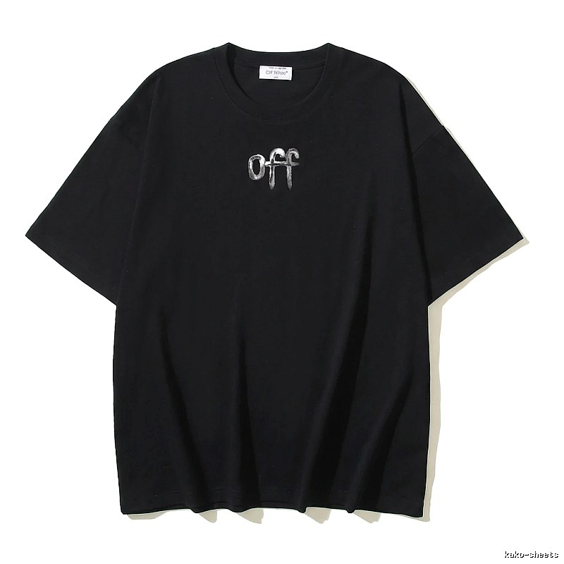 Off-White letter-style black T-shirt