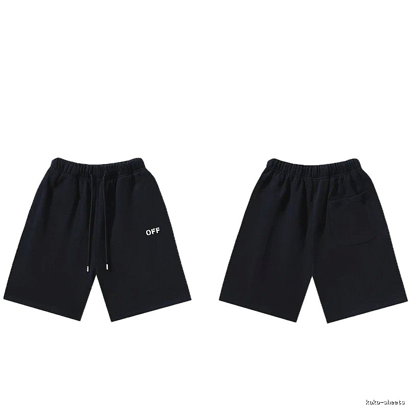 Off-White minimalist-style black shorts