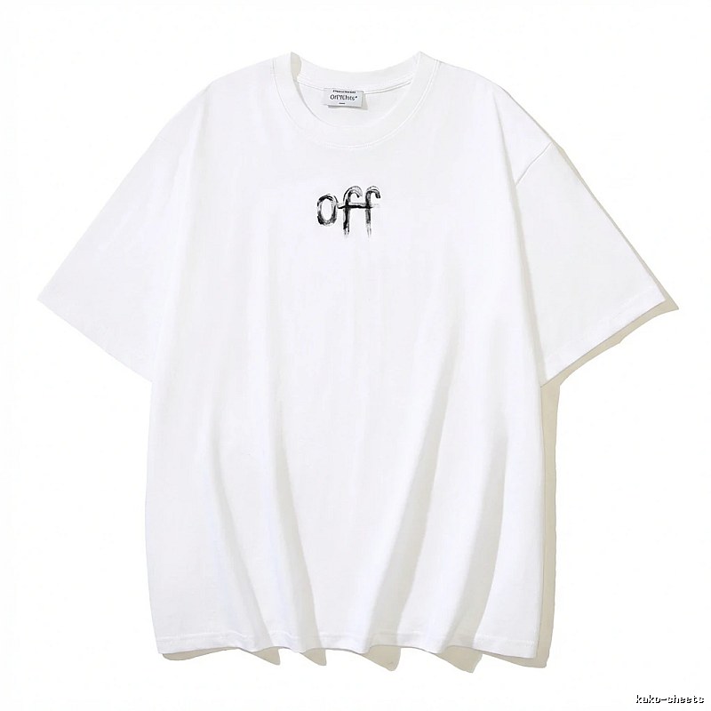 Off-White minimalist style white T-shirt