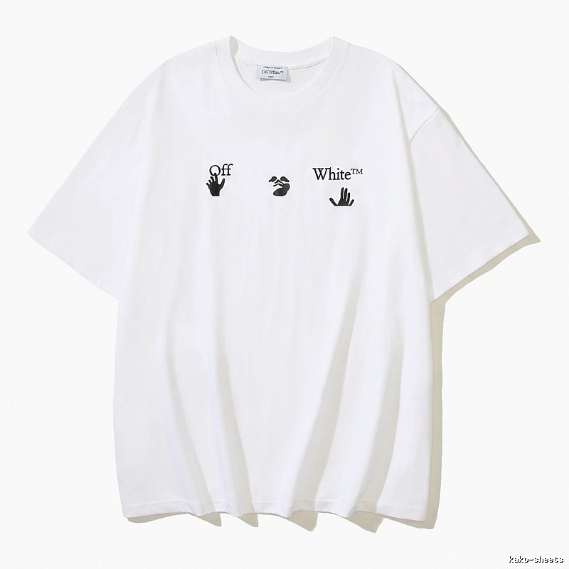 Off-White minimalist style white T-shirt