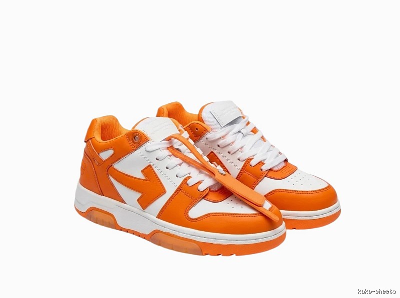 Off-White Orange and White Casual Shoes