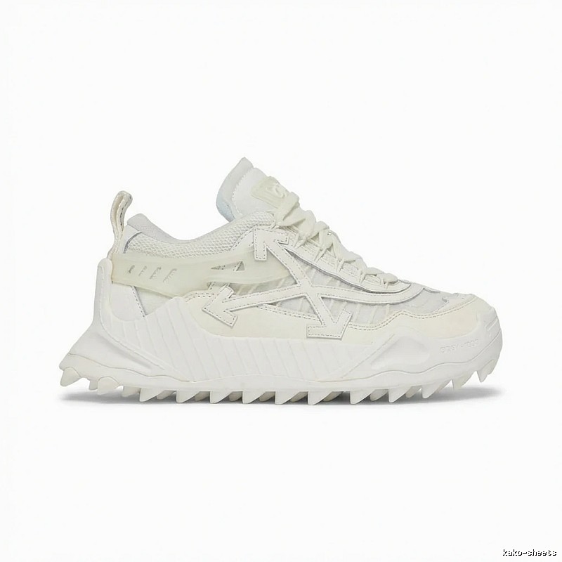 Off-White retro-style white sports shoes