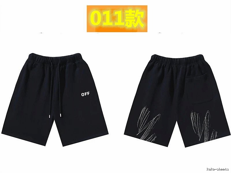 Off-White Style 011 Trendy Black Shorts