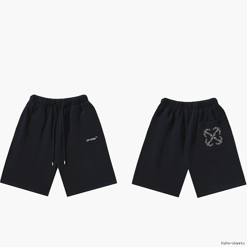 Off-White trendy and cool style black shorts