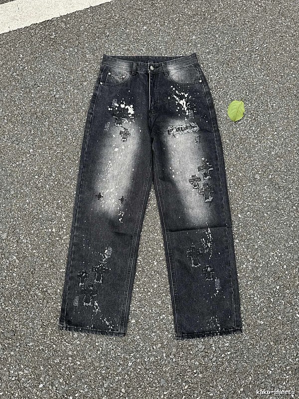 Outdoor Edit Splatter Jeans - Black