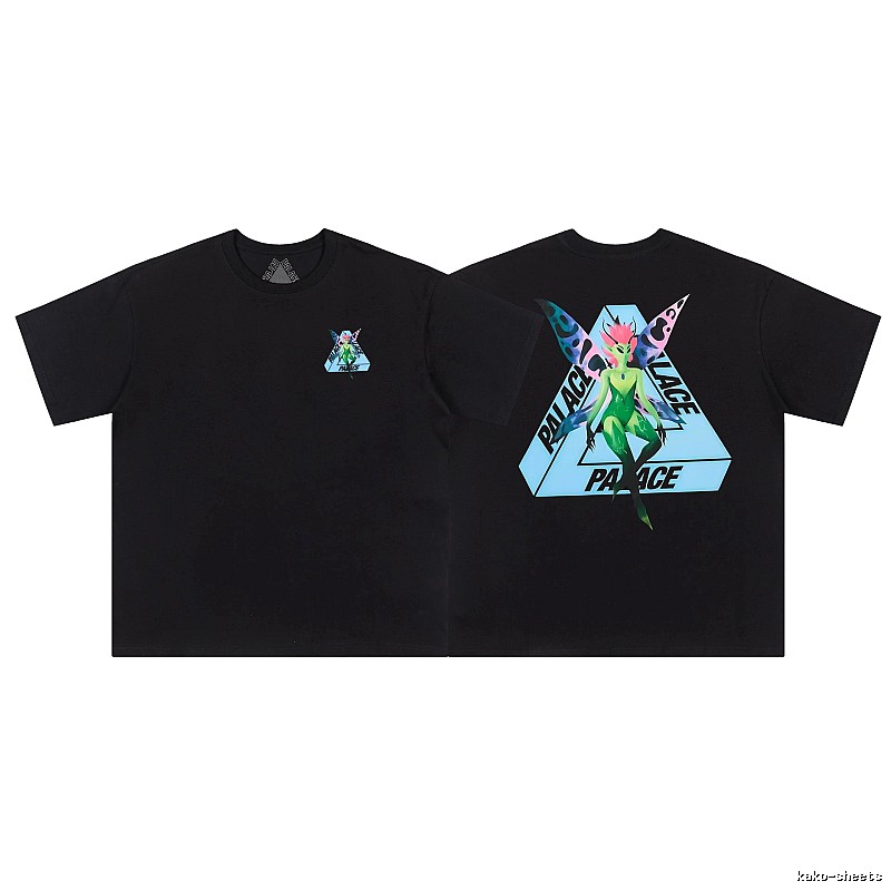 Palace Elf Print Street-style Black T-Shirt