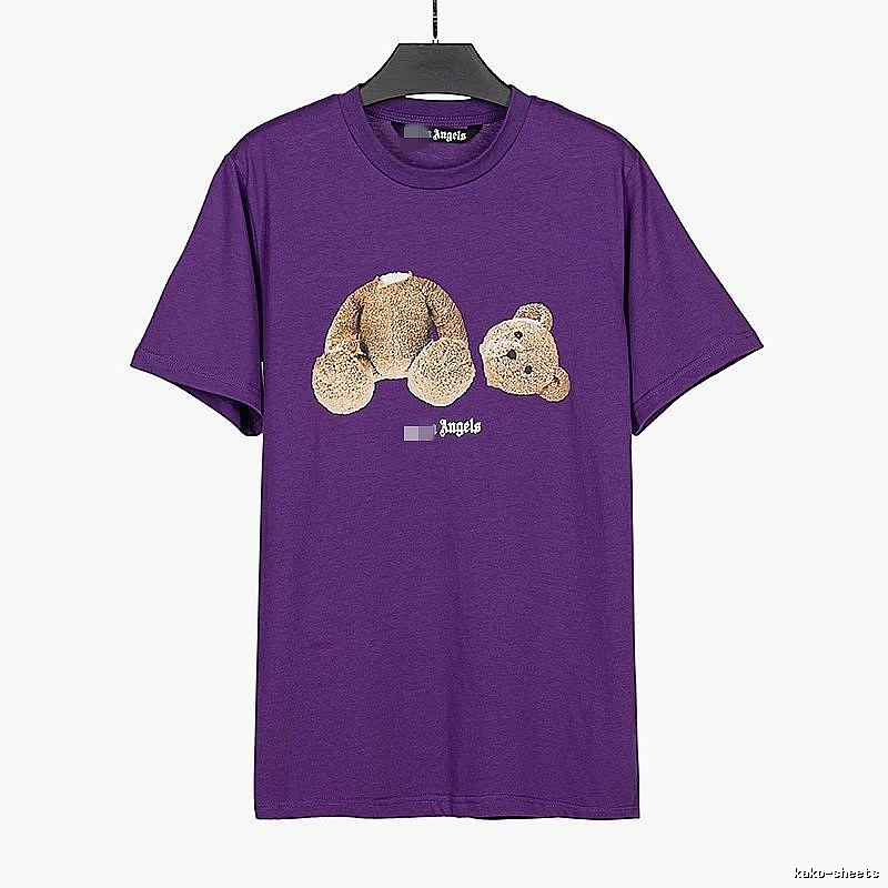 Palm Angels Monogram Bear graphic T-shirt White Colorful Bear for Casual Outfits