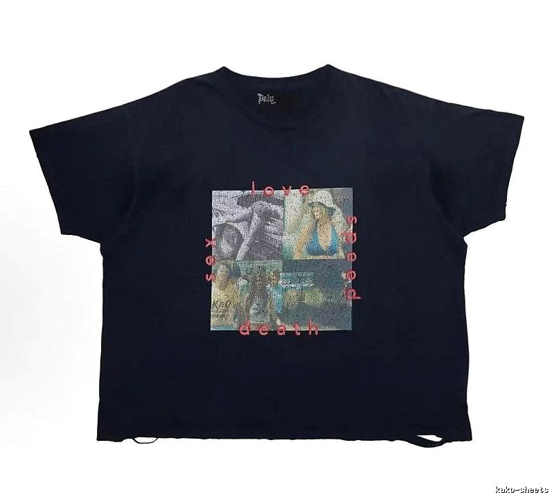 Paly Hollywood Collage Vintage Black T-Shirt