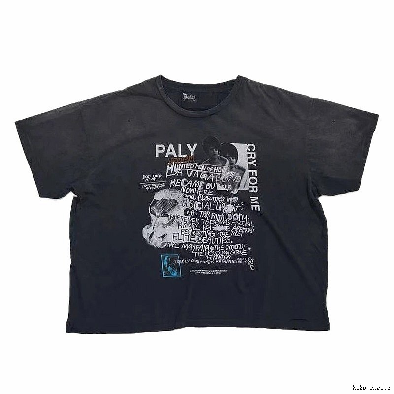 Paly Hollywood Graffiti Vintage Black T-Shirt