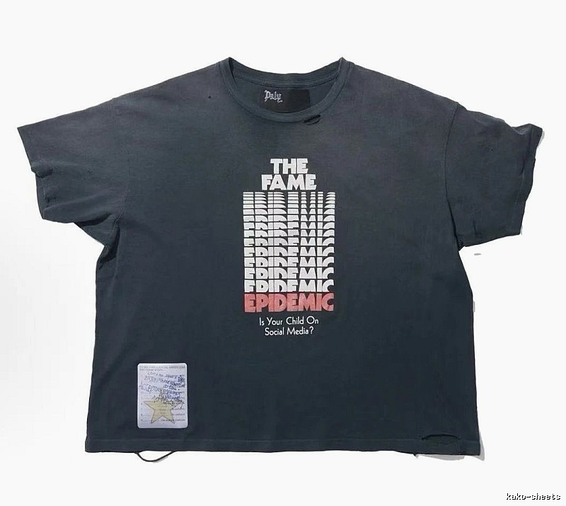 Paly Hollywood Vintage Printed Charcoal Black T-shirt