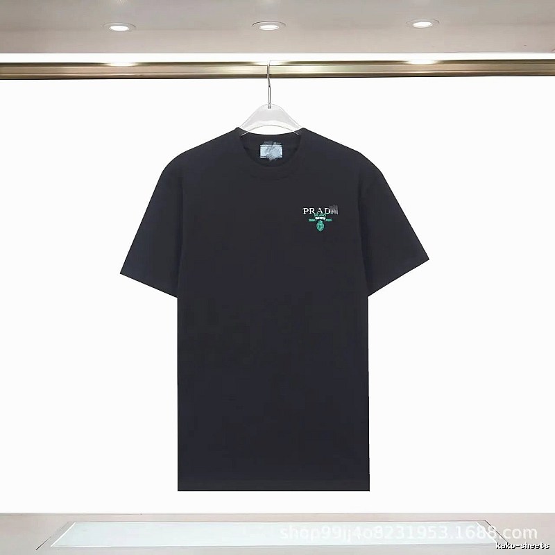 Prada Logo Minimalist Style Black T-Shirt