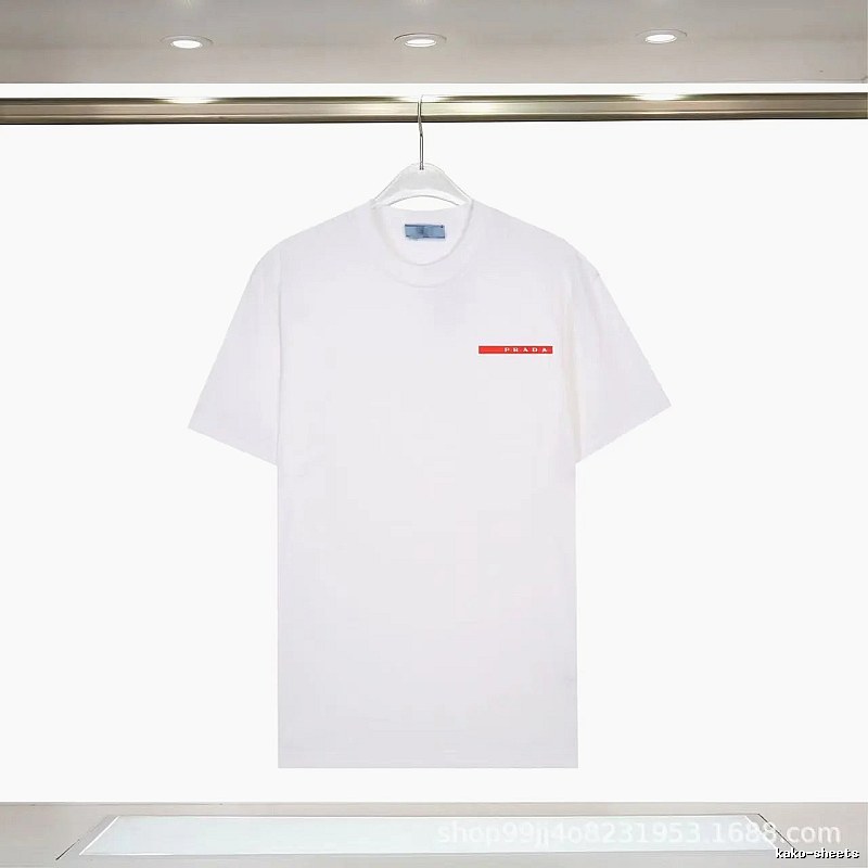 Prada Red Label Minimalist Style White Short-sleeve T-shirt