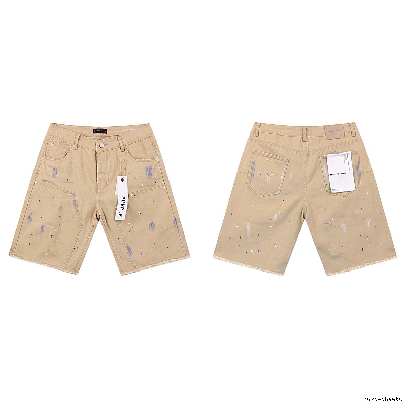 PurpleGodspeed Ink-splashing Style Khaki Shorts