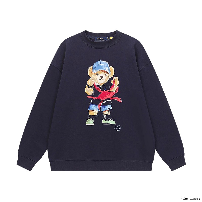 Ralph Lauren bear print navy blue sweatshirt
