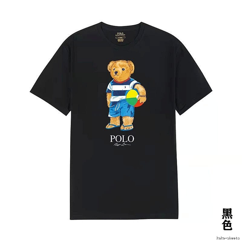 Ralph Lauren bear - style black T - shirt