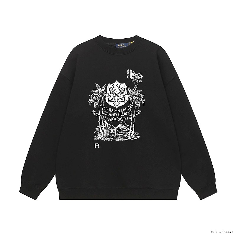 Ralph Lauren island-style black sweatshirt