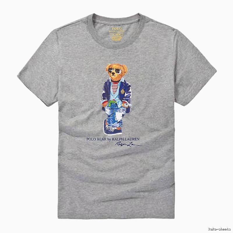 Ralph Lauren Polo Bear trendy brand heather grey T-shirt