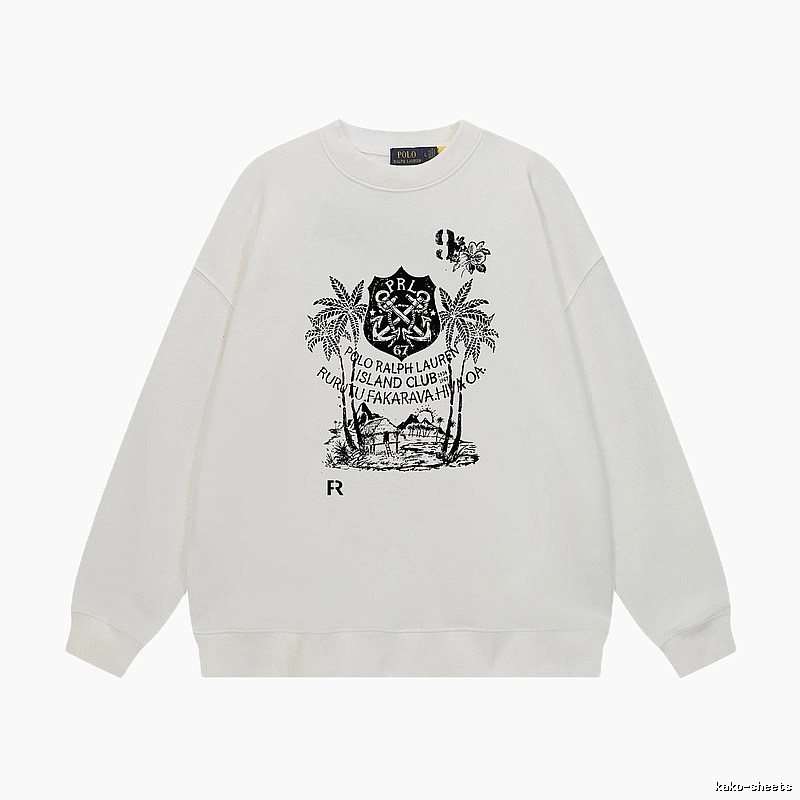 Ralph Lauren retro-style white sweatshirt