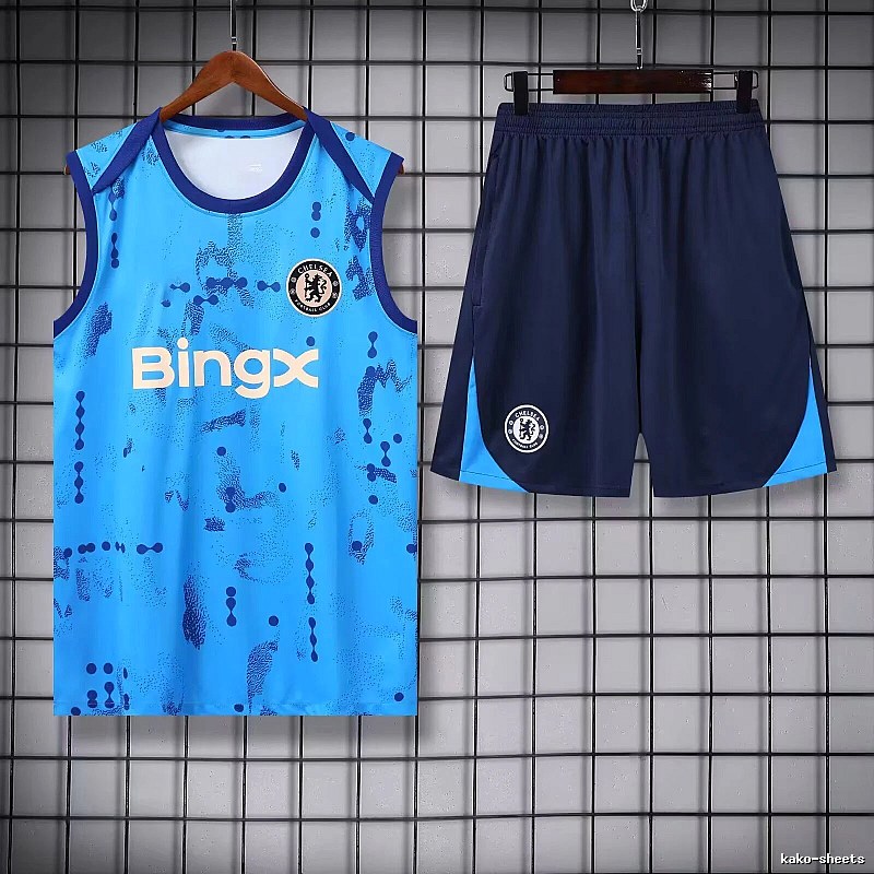 Real Madrid Sport Training jersey set Navy Sleeveless Top for Collection Drops