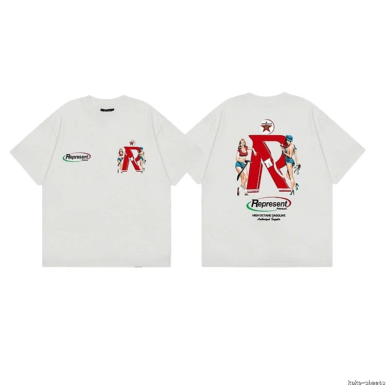 Represent American Retro Girl Print Off-white T-Shirt