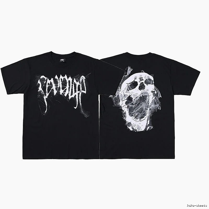Revenge Black Skull Graphic T-Shirt Weekend Wear