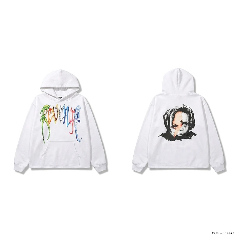 Revenge Colorful Graffiti Style White Hoodie