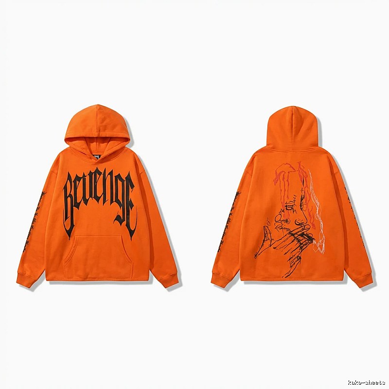 Revenge dark style orange hoodie